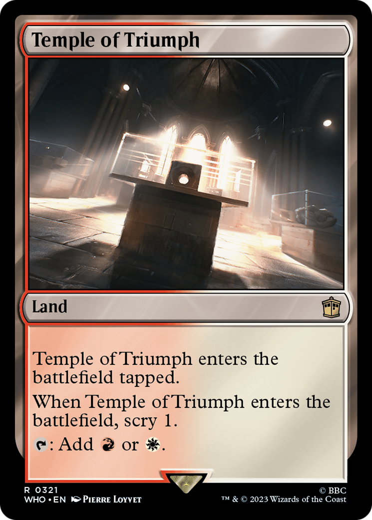 Temple of Triumph (WHO-321) - Doctor Who - Premium MTG Single from Wizards of the Coast - Just $0.08! Shop now at Game Crave Tournament Store
