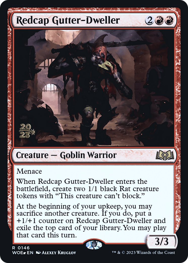Redcap Gutter-Dweller (PWOE-146S) - Wilds of Eldraine Promos Foil - Premium MTG Single from Wizards of the Coast - Just $0.24! Shop now at Game Crave Tournament Store