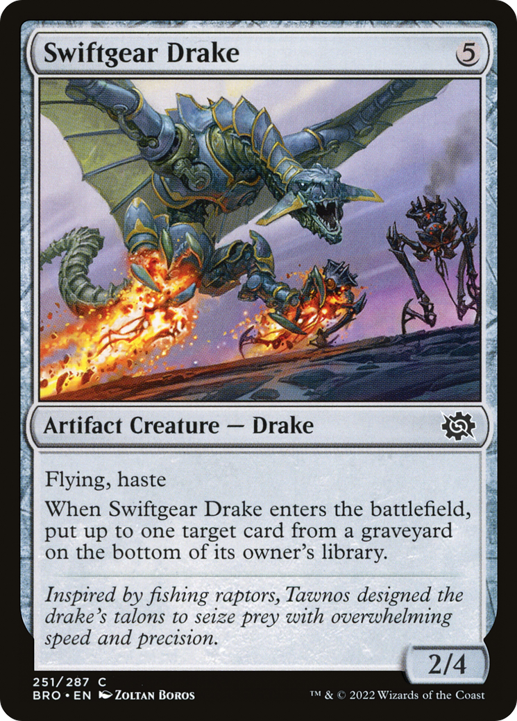 Swiftgear Drake (BRO-251) - The Brothers' War - Premium MTG Single from Wizards of the Coast - Just $0.08! Shop now at Game Crave Tournament Store