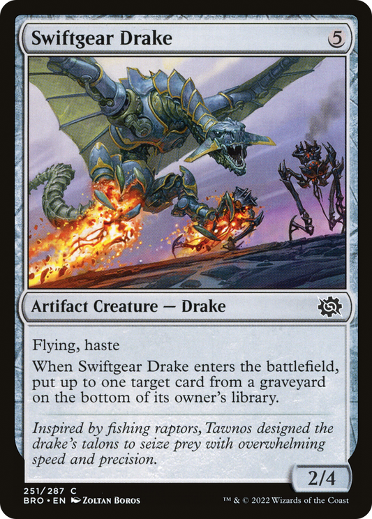 Swiftgear Drake (BRO-251) - The Brothers' War Foil - Premium MTG Single from Wizards of the Coast - Just $0.08! Shop now at Game Crave Tournament Store