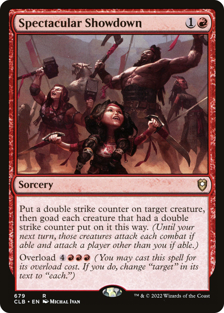 Spectacular Showdown (CLB-679) - Commander Legends: Battle for Baldur's Gate - Premium MTG Single from Wizards of the Coast - Just $0.43! Shop now at Game Crave Tournament Store