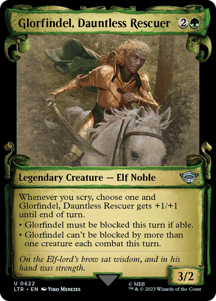 Glorfindel, Dauntless Rescuer (LTR-622) - The Lord of the Rings: Tales of Middle-earth: (Showcase) Foil - Premium MTG Single from Wizards of the Coast - Just $0.08! Shop now at Game Crave Tournament Store