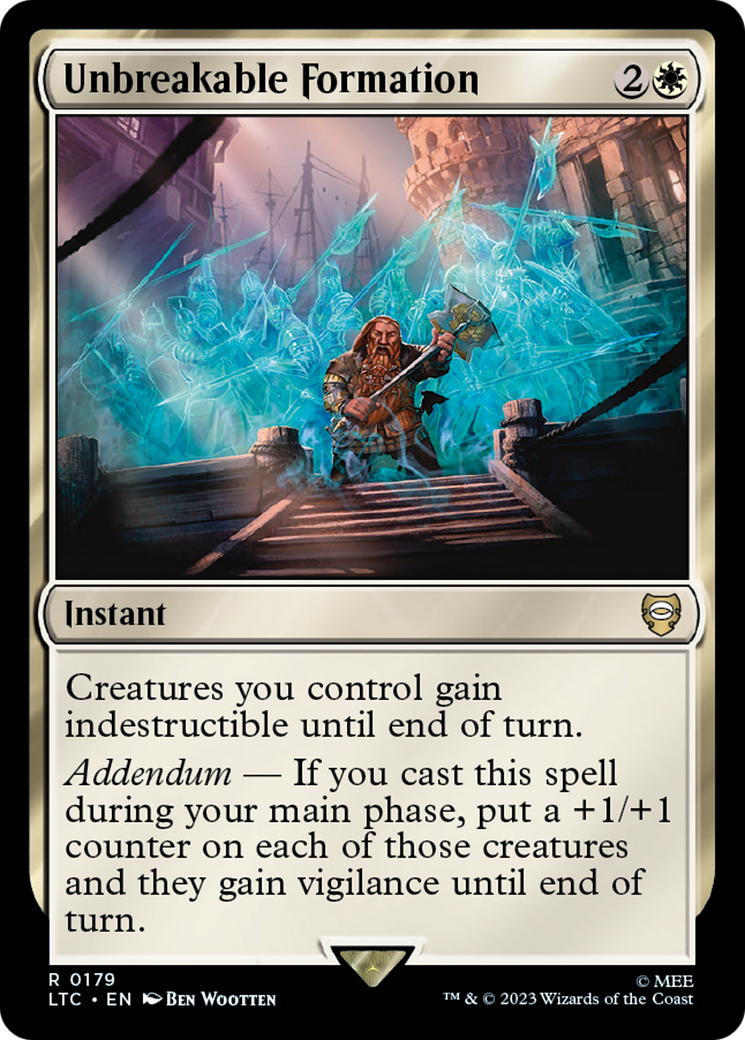 Unbreakable Formation (LTC-179) - Tales of Middle-earth Commander - Premium MTG Single from Wizards of the Coast - Just $0.09! Shop now at Game Crave Tournament Store