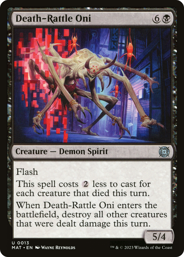 Death-Rattle Oni (MAT-013) - March of the Machine: The Aftermath - Premium MTG Single from Wizards of the Coast - Just $0.08! Shop now at Game Crave Tournament Store