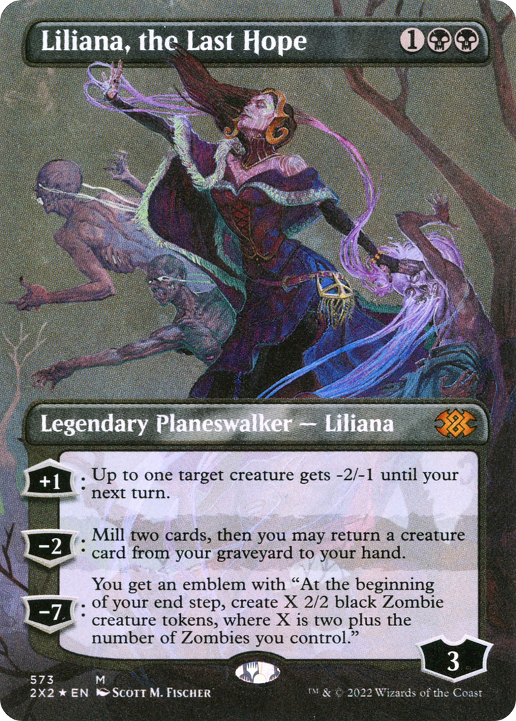 Liliana, the Last Hope (2X2-573) - Double Masters 2022 (Borderless) Foil - Premium MTG Single from Wizards of the Coast - Just $6.76! Shop now at Game Crave Tournament Store