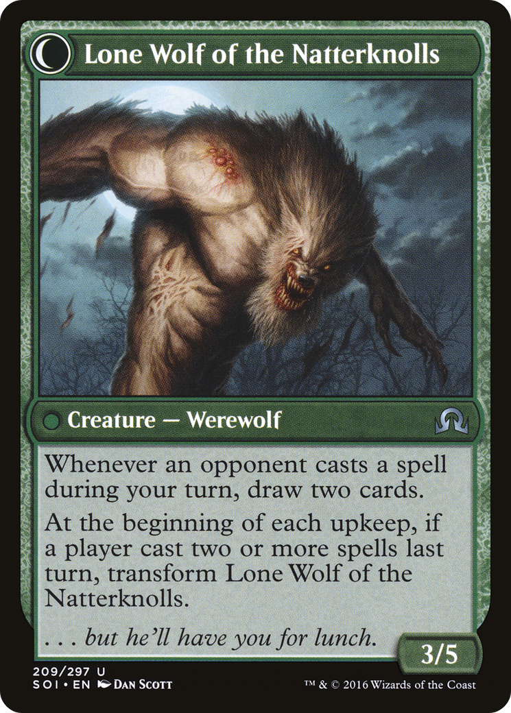 Hermit of the Natterknolls // Lone Wolf of the Natterknolls (SOI-209) - Shadows over Innistrad: (Double Faced Transform) - Premium MTG Single from Wizards of the Coast - Just $0.26! Shop now at Game Crave Tournament Store