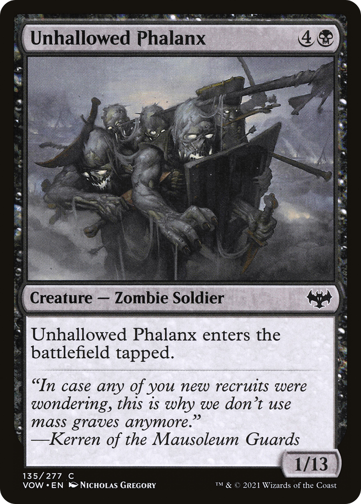 Unhallowed Phalanx (VOW-135) - Innistrad: Crimson Vow Foil - Premium MTG Single from Wizards of the Coast - Just $0.25! Shop now at Game Crave Tournament Store