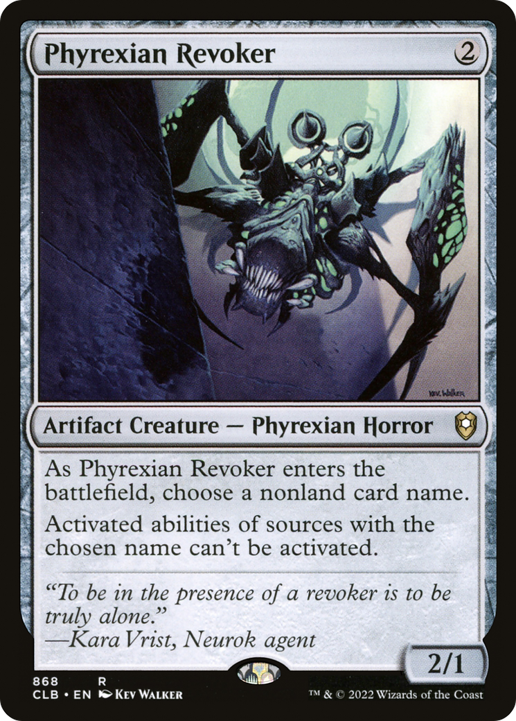 Phyrexian Revoker (CLB-868) - Commander Legends: Battle for Baldur's Gate - Premium MTG Single from Wizards of the Coast - Just $0.25! Shop now at Game Crave Tournament Store