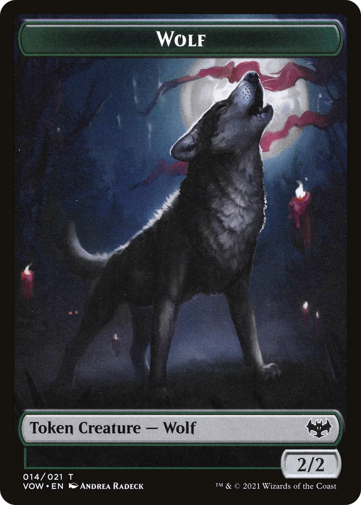 Wolf (TVOW-014) - Innistrad: Crimson Vow Tokens Foil - Premium MTG Single from Wizards of the Coast - Just $0! Shop now at Game Crave Tournament Store