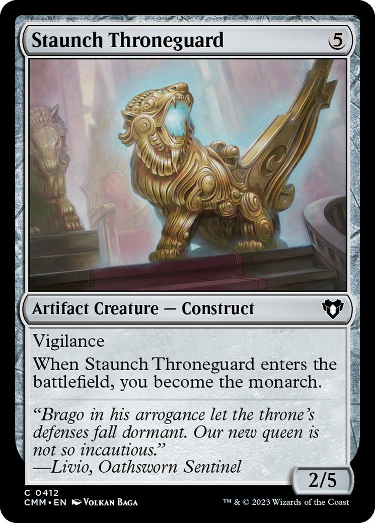 Staunch Throneguard (CMM-412) - Commander Masters - Premium MTG Single from Wizards of the Coast - Just $0.08! Shop now at Game Crave Tournament Store