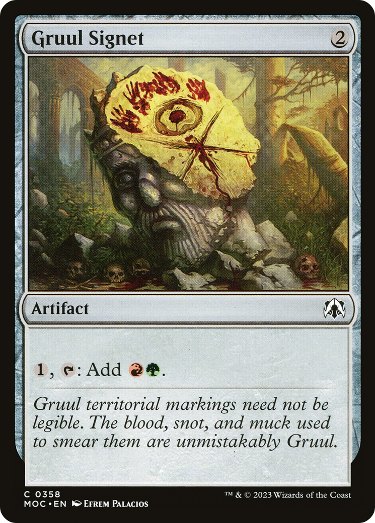 Gruul Signet (MOC-358) - March of the Machine Commander - Premium MTG Single from Wizards of the Coast - Just $0.09! Shop now at Game Crave Tournament Store