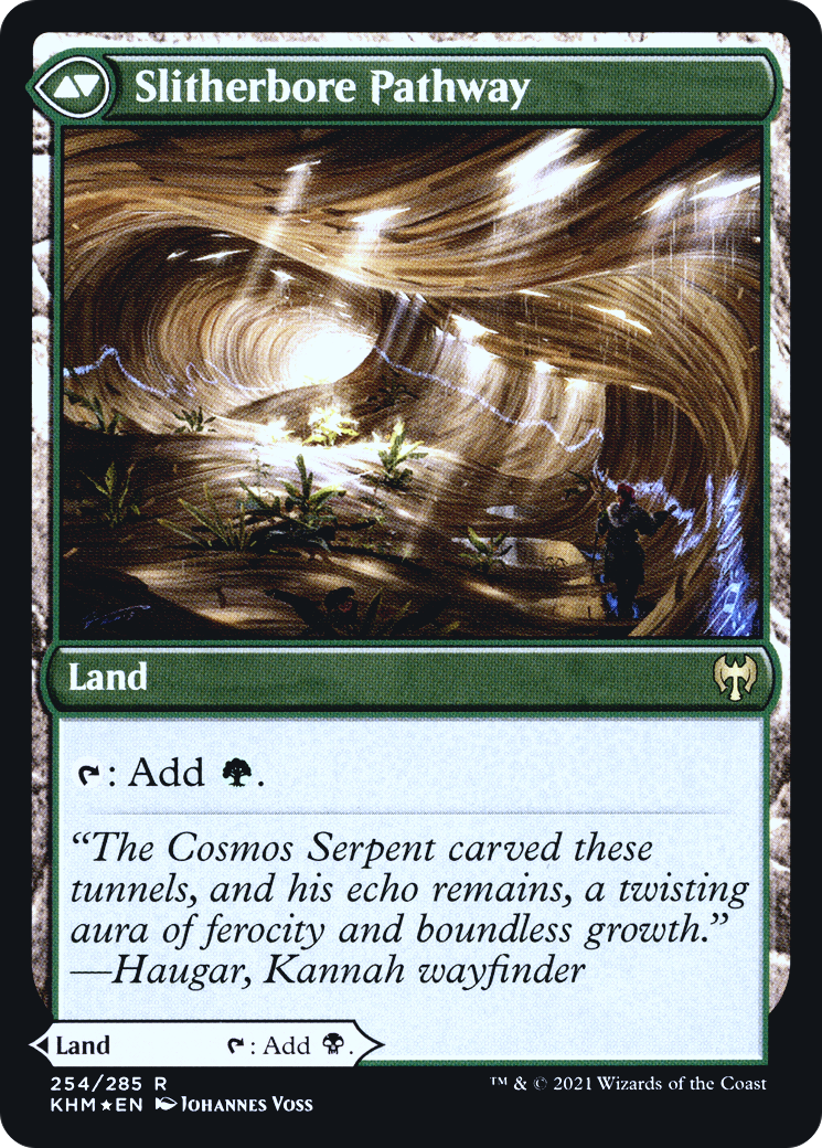 Darkbore Pathway // Slitherbore Pathway (PKHM-254S) - Kaldheim Promos Foil - Premium MTG Single from Wizards of the Coast - Just $1.70! Shop now at Game Crave Tournament Store