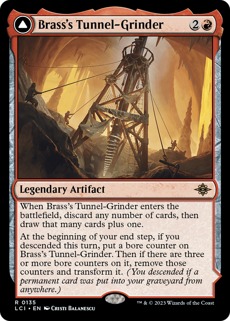 Brass's Tunnel-Grinder // Tecutlan, the Searing Rift (LCI-135) - The Lost Caverns of Ixalan Foil - Premium MTG Single from Wizards of the Coast - Just $0.26! Shop now at Game Crave Tournament Store