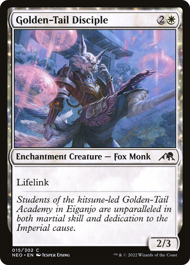 Golden-Tail Disciple (NEO-015) - Kamigawa: Neon Dynasty - Premium MTG Single from Wizards of the Coast - Just $0.25! Shop now at Game Crave Tournament Store