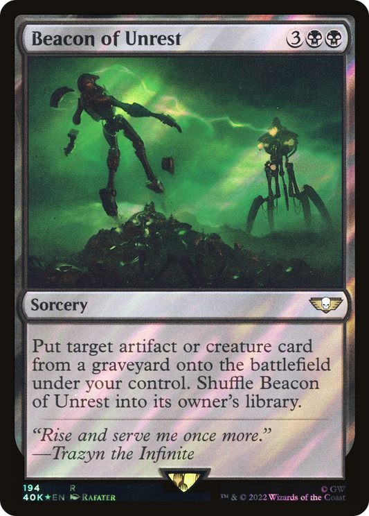 Beacon of Unrest (40K-194★) - Warhammer 40,000 Commander Foil - Premium MTG Single from Wizards of the Coast - Just $0.22! Shop now at Game Crave Tournament Store