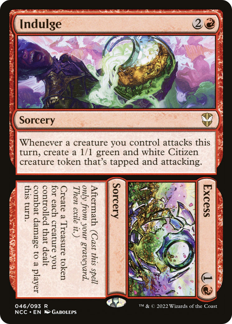 Indulge // Excess (NCC-046) - New Capenna Commander - Premium MTG Single from Wizards of the Coast - Just $0.37! Shop now at Game Crave Tournament Store