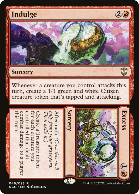 Indulge // Excess (NCC-046) - New Capenna Commander - Premium MTG Single from Wizards of the Coast - Just $0.37! Shop now at Game Crave Tournament Store