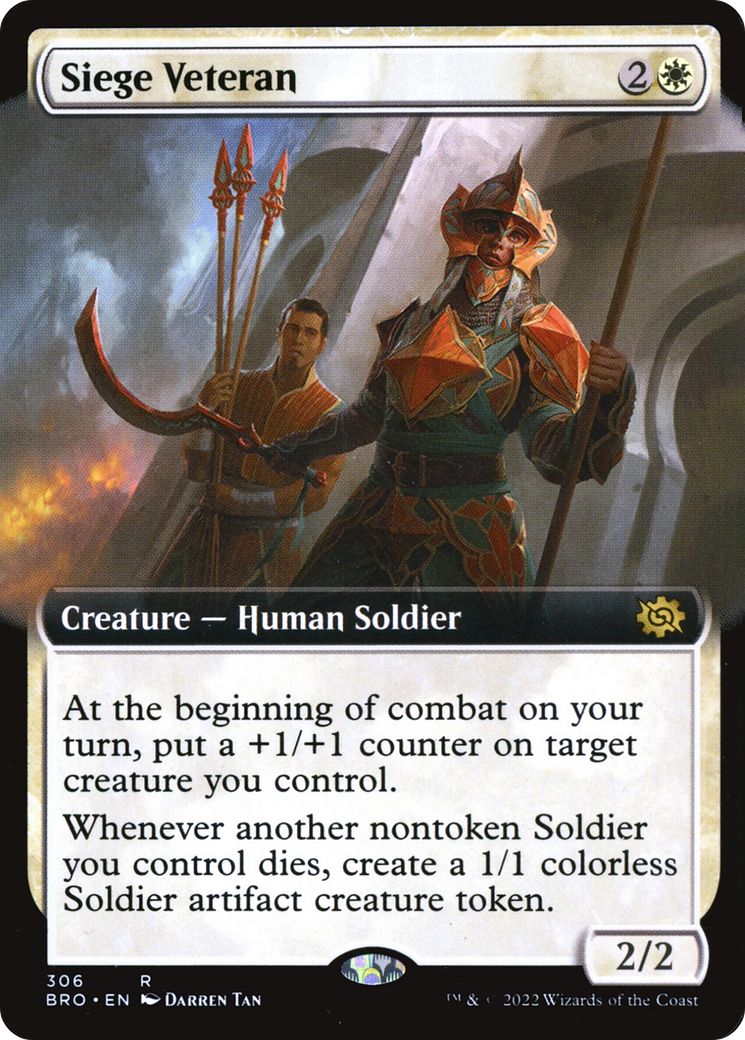 Siege Veteran (BRO-306) - The Brothers' War: (Extended Art) - Premium MTG Single from Wizards of the Coast - Just $0.20! Shop now at Game Crave Tournament Store