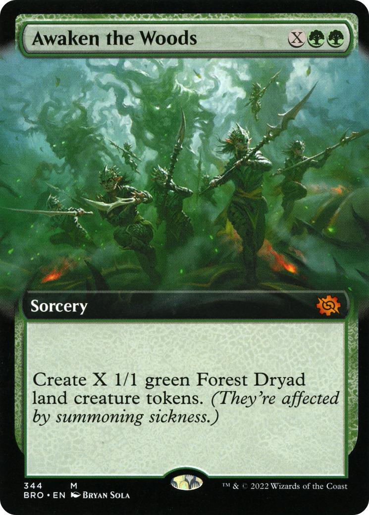 Awaken the Woods (BRO-344) - The Brothers' War: (Extended Art) Foil - Premium MTG Single from Wizards of the Coast - Just $5.34! Shop now at Game Crave Tournament Store