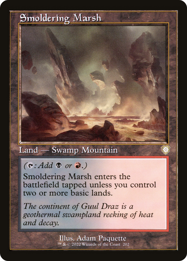 Smoldering Marsh (BRC-202) - The Brothers' War Commander - Premium MTG Single from Wizards of the Coast - Just $0.08! Shop now at Game Crave Tournament Store