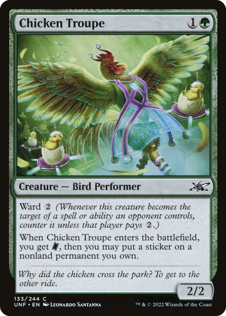 Chicken Troupe (UNF-133) - Unfinity - Premium MTG Single from Wizards of the Coast - Just $0.08! Shop now at Game Crave Tournament Store