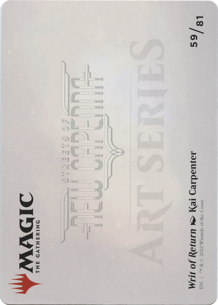 Writ of Return // Writ of Return (ASNC-059) - New Capenna Art Series (Borderless) Foil - Premium MTG Single from Wizards of the Coast - Just $0! Shop now at Game Crave Tournament Store
