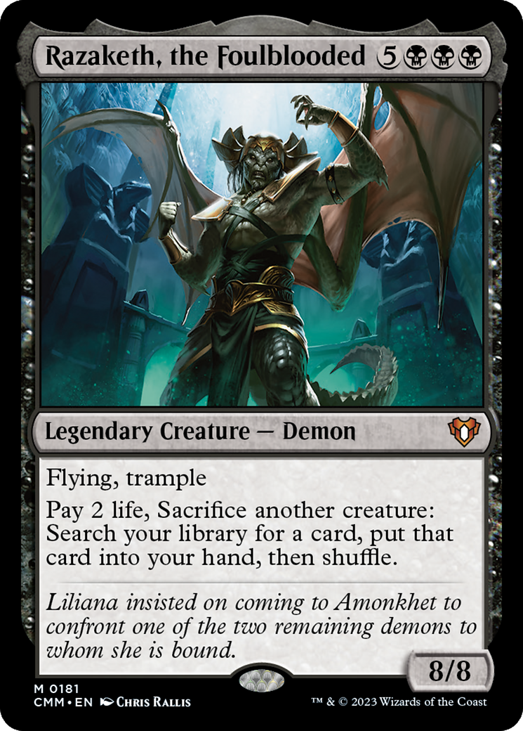 Razaketh, the Foulblooded (CMM-181) - Commander Masters - Premium MTG Single from Wizards of the Coast - Just $2.72! Shop now at Game Crave Tournament Store