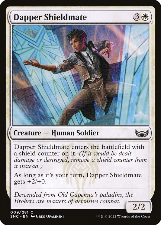 Dapper Shieldmate (SNC-009) - Streets of New Capenna - Premium MTG Single from Wizards of the Coast - Just $0.08! Shop now at Game Crave Tournament Store