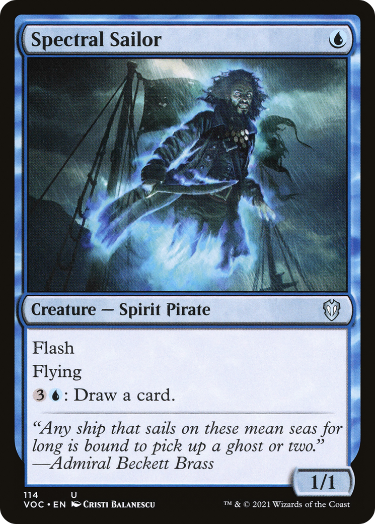 Spectral Sailor (VOC-114) - Crimson Vow Commander - Premium MTG Single from Wizards of the Coast - Just $0.25! Shop now at Game Crave Tournament Store