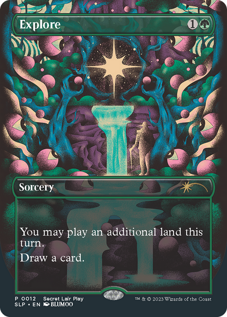 Explore (SLP-012) - Secret Lair Showdown (Borderless) - Premium MTG Single from Wizards of the Coast - Just $0.43! Shop now at Game Crave Tournament Store