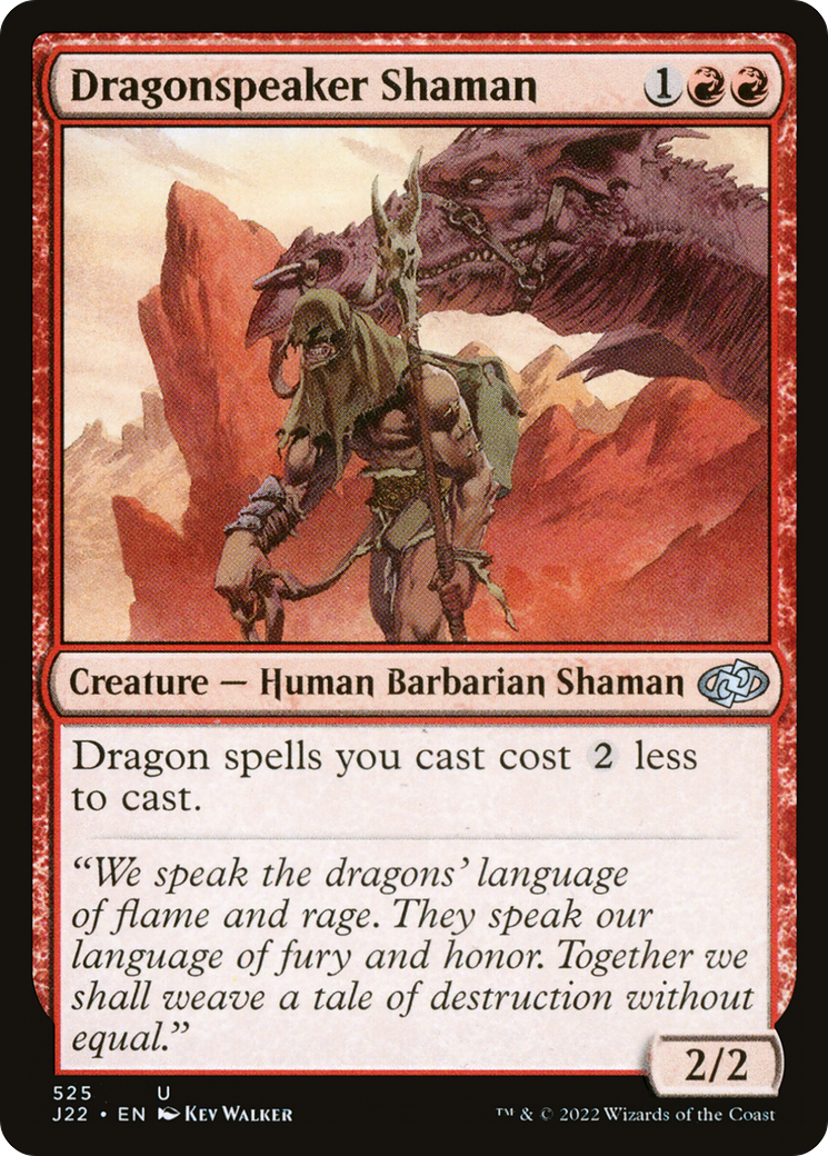 Dragonspeaker Shaman (J22-525) - Jumpstart 2022 - Premium MTG Single from Wizards of the Coast - Just $3.90! Shop now at Game Crave Tournament Store