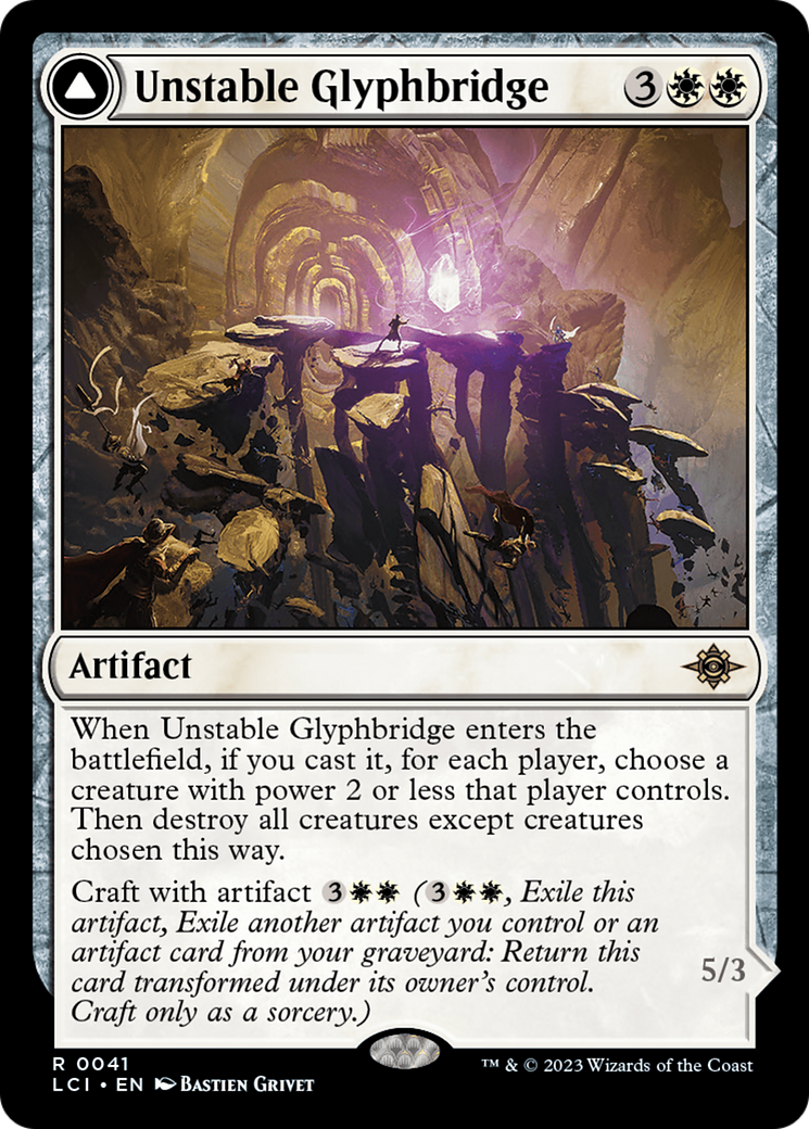 Unstable Glyphbridge // Sandswirl Wanderglyph (LCI-041) - The Lost Caverns of Ixalan - Premium MTG Single from Wizards of the Coast - Just $0.08! Shop now at Game Crave Tournament Store