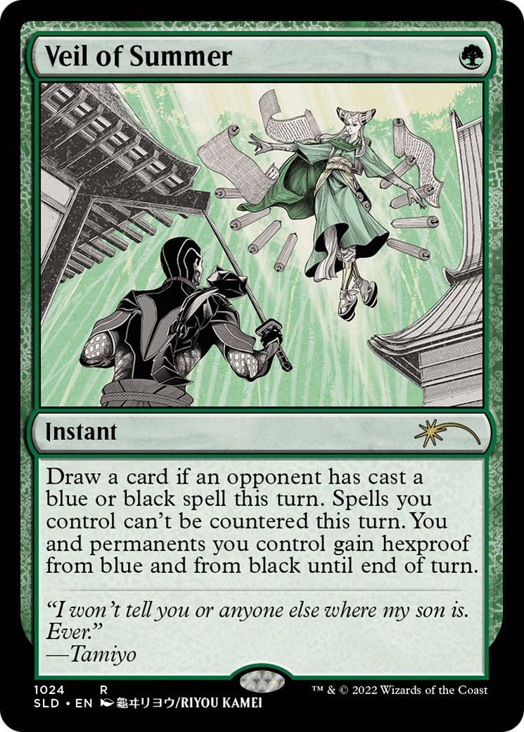 Veil of Summer (SLD-1024) - Secret Lair Drop Foil - Premium MTG Single from Wizards of the Coast - Just $6.54! Shop now at Game Crave Tournament Store