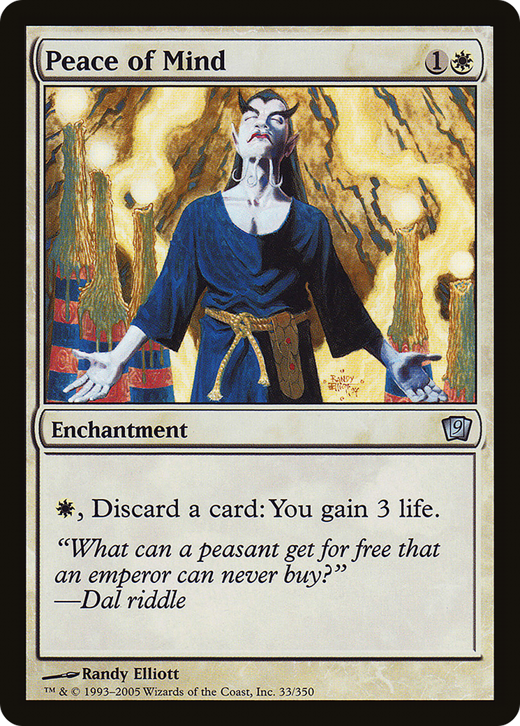 Peace of Mind (9ED-33★) - Ninth Edition Foil - Premium MTG Single from Wizards of the Coast - Just $1.56! Shop now at Game Crave Tournament Store