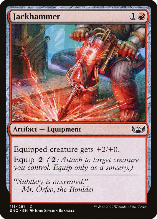 Jackhammer (SNC-111) - Streets of New Capenna - Premium MTG Single from Wizards of the Coast - Just $0.08! Shop now at Game Crave Tournament Store