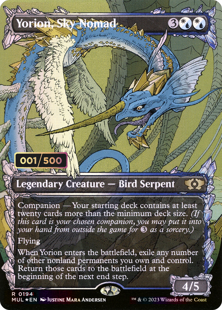 Yorion, Sky Nomad (MUL-194Z) - Multiverse Legends: (Showcase) (Borderless) Foil - Premium MTG Single from Wizards of the Coast - Just $62.93! Shop now at Game Crave Tournament Store