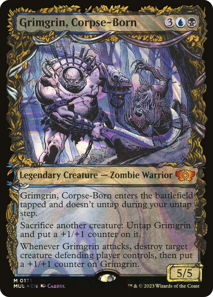 Grimgrin, Corpse-Born (MUL-171) - Multiverse Legends: (Showcase) Foil - Premium MTG Single from Wizards of the Coast - Just $2.52! Shop now at Game Crave Tournament Store