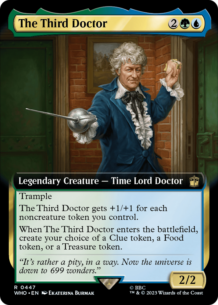 The Third Doctor (WHO-447) - Doctor Who: (Extended Art) Foil - Premium MTG Single from Wizards of the Coast - Just $0.09! Shop now at Game Crave Tournament Store