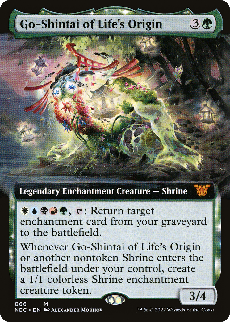 Go-Shintai of Life's Origin (NEC-066) - Neon Dynasty Commander: (Extended Art) - Premium MTG Single from Wizards of the Coast - Just $0.96! Shop now at Game Crave Tournament Store