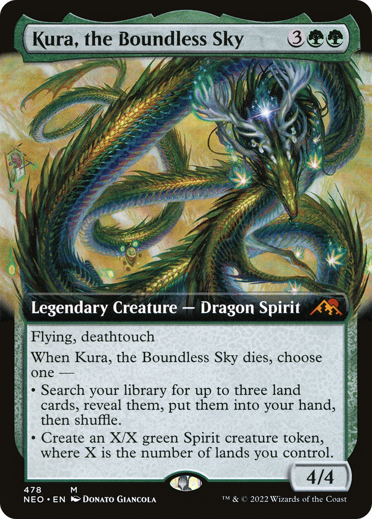 Kura, the Boundless Sky (NEO-478) - Kamigawa: Neon Dynasty: (Extended Art) Foil - Premium MTG Single from Wizards of the Coast - Just $0.87! Shop now at Game Crave Tournament Store
