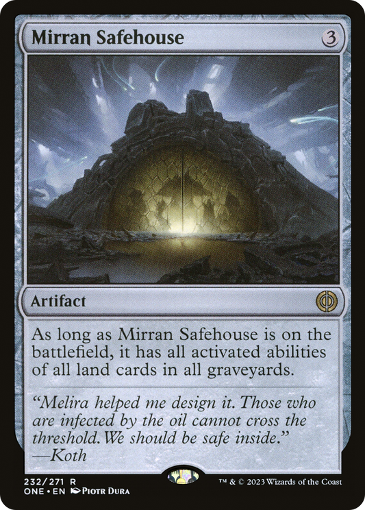 Mirran Safehouse (ONE-232) - Phyrexia: All Will Be One - Premium MTG Single from Wizards of the Coast - Just $0.25! Shop now at Game Crave Tournament Store