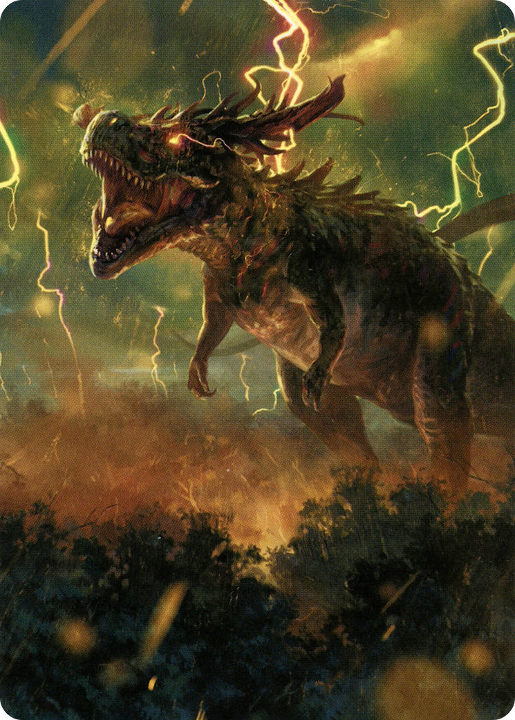 Thrasta, Tempest's Roar // Thrasta, Tempest's Roar (AMH2-042) - Modern Horizons 2 Art Series (Borderless) Foil - Premium MTG Single from Wizards of the Coast - Just $0! Shop now at Game Crave Tournament Store
