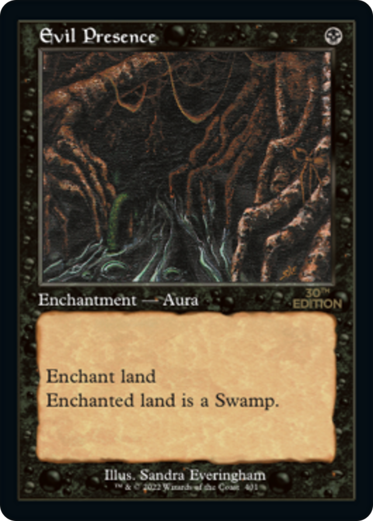 Evil Presence (30A-401) - 30th Anniversary Edition - Premium MTG Single from Wizards of the Coast - Just $9.60! Shop now at Game Crave Tournament Store