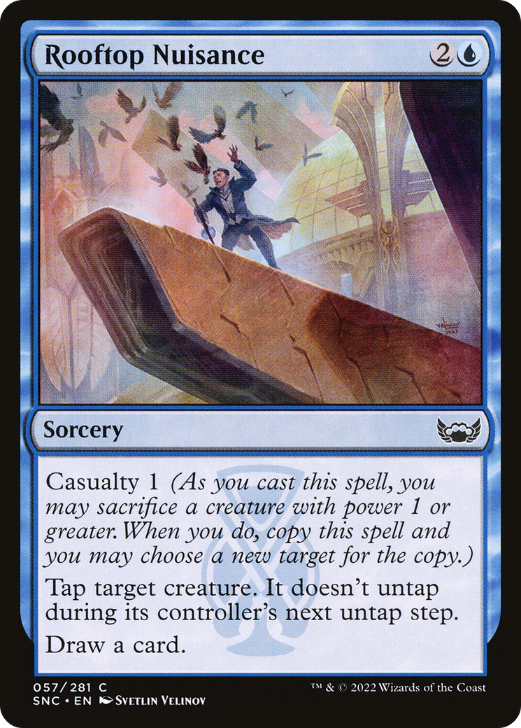 Rooftop Nuisance (SNC-057) - Streets of New Capenna - Premium MTG Single from Wizards of the Coast - Just $0.08! Shop now at Game Crave Tournament Store