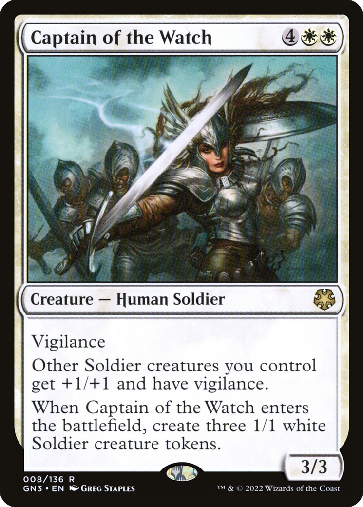Captain of the Watch (GN3-008) - Game Night: Free-for-All - Premium MTG Single from Wizards of the Coast - Just $0.08! Shop now at Game Crave Tournament Store