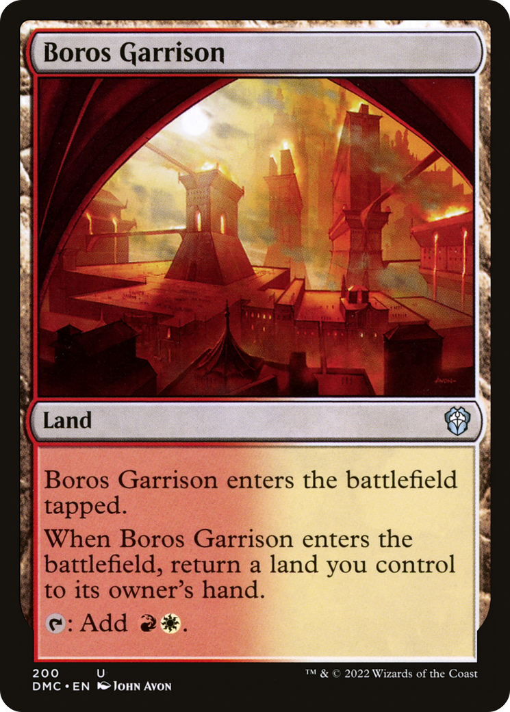Boros Garrison (DMC-200) - Dominaria United Commander - Premium MTG Single from Wizards of the Coast - Just $0.08! Shop now at Game Crave Tournament Store