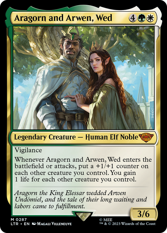 Aragorn and Arwen, Wed (LTR-287) - The Lord of the Rings: Tales of Middle-earth - Premium MTG Single from Wizards of the Coast - Just $1.57! Shop now at Game Crave Tournament Store