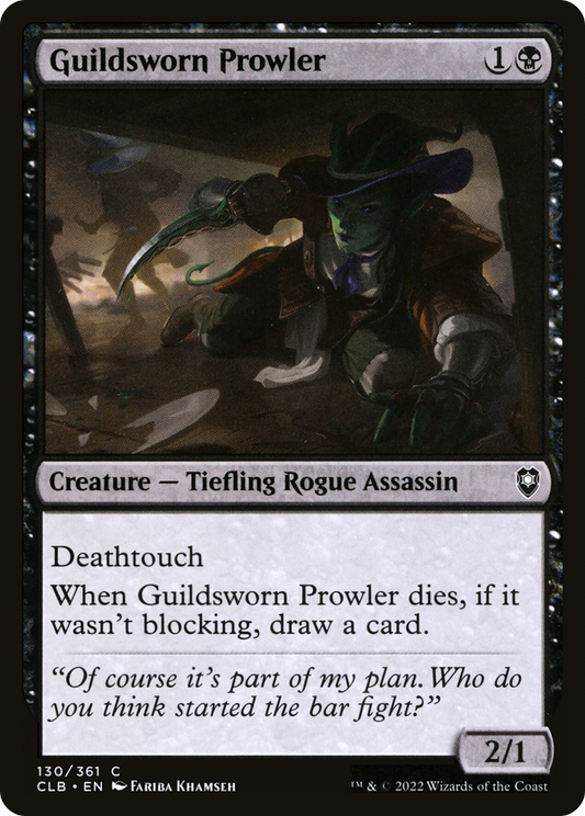 Guildsworn Prowler (CLB-130) - Commander Legends: Battle for Baldur's Gate - Premium MTG Single from Wizards of the Coast - Just $0.25! Shop now at Game Crave Tournament Store