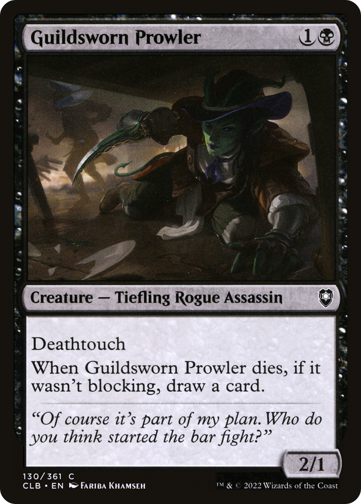 Guildsworn Prowler (CLB-130) - Commander Legends: Battle for Baldur's Gate Foil - Premium MTG Single from Wizards of the Coast - Just $0.25! Shop now at Game Crave Tournament Store