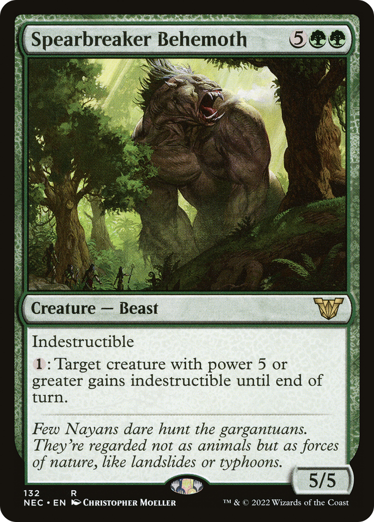 Spearbreaker Behemoth (NEC-132) - Neon Dynasty Commander - Premium MTG Single from Wizards of the Coast - Just $0.32! Shop now at Game Crave Tournament Store